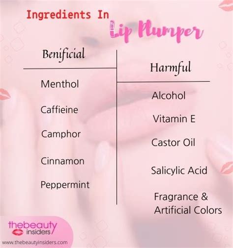 lip plumper ingredients.